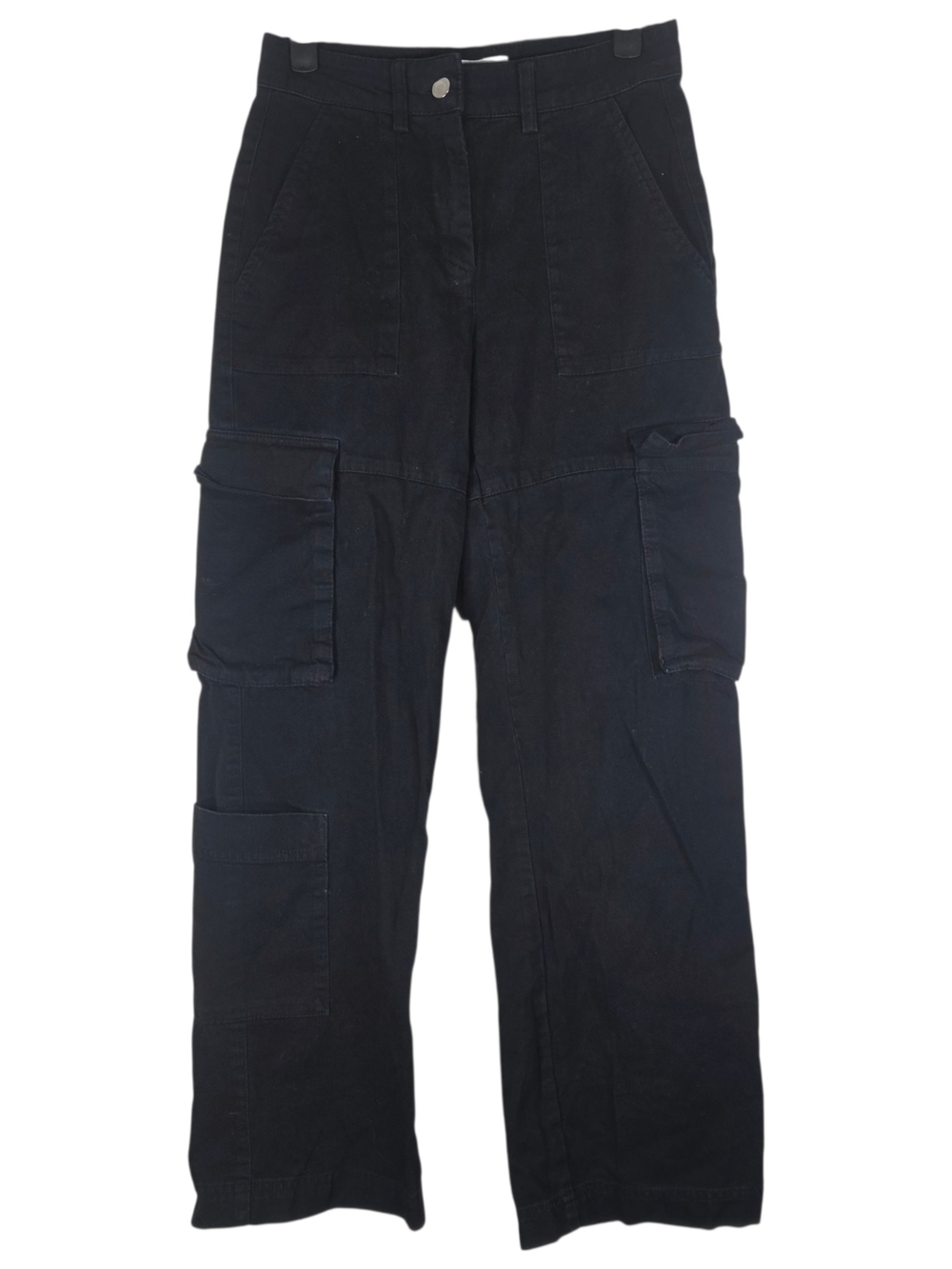 H&M Black Wide-Leg Cargo Pants